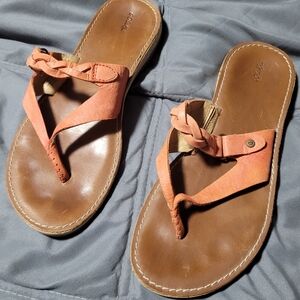 Women's Braided Tan and Orange Sandals Olukai